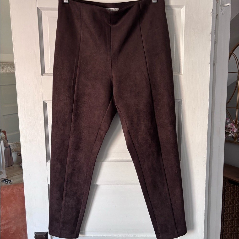 LOFT Brown Faux Suede Leggings